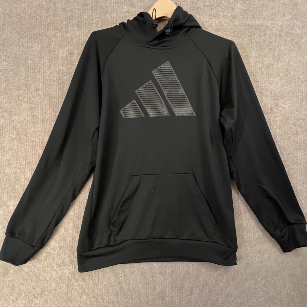 Adidas AEROREADY Hoodie Men's Medium Black Pullover Long Sleeve‎ Athletic